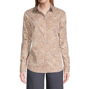 Lands' End Petite No Iron Supima Cotton Long Sleeve Shirt